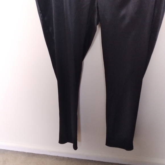 Bar III Black Satin High Rise Skinny Neutral Dressy Pants Size XXL - Picture 7 of 10